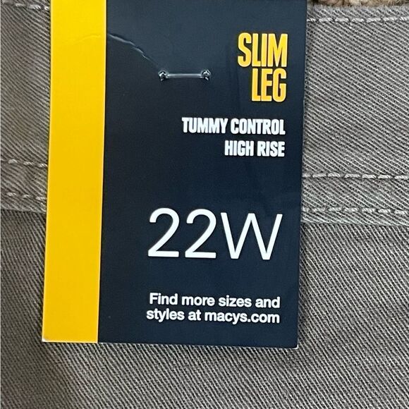 Style & Co Taupe High Rise Tummy Control Slim Jeans Size 22W NEW Stretch - Picture 6 of 7